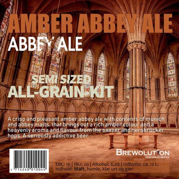 Billede af Amber Abbey Ale - 12 L Semi Størrelse