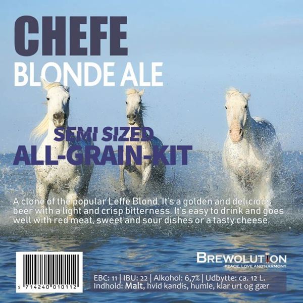 Billede af Chefe Blonde Ale - 12 L Semi Størrelse